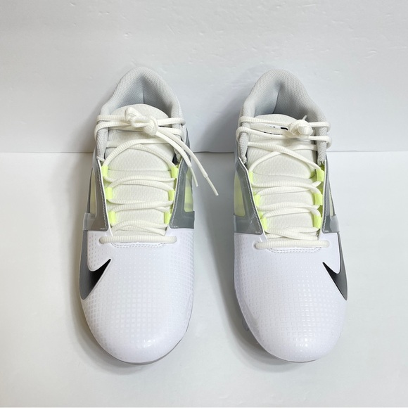 Nike Alpha Menace 4 Pro Football Cleats FD7037-100 White Metallic Silver - Picture 2 of 6